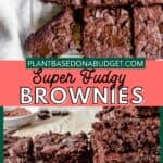 pinterest graphic for Super Fudgy Brownies