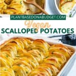 pinterest graphic for scalloped potatoes