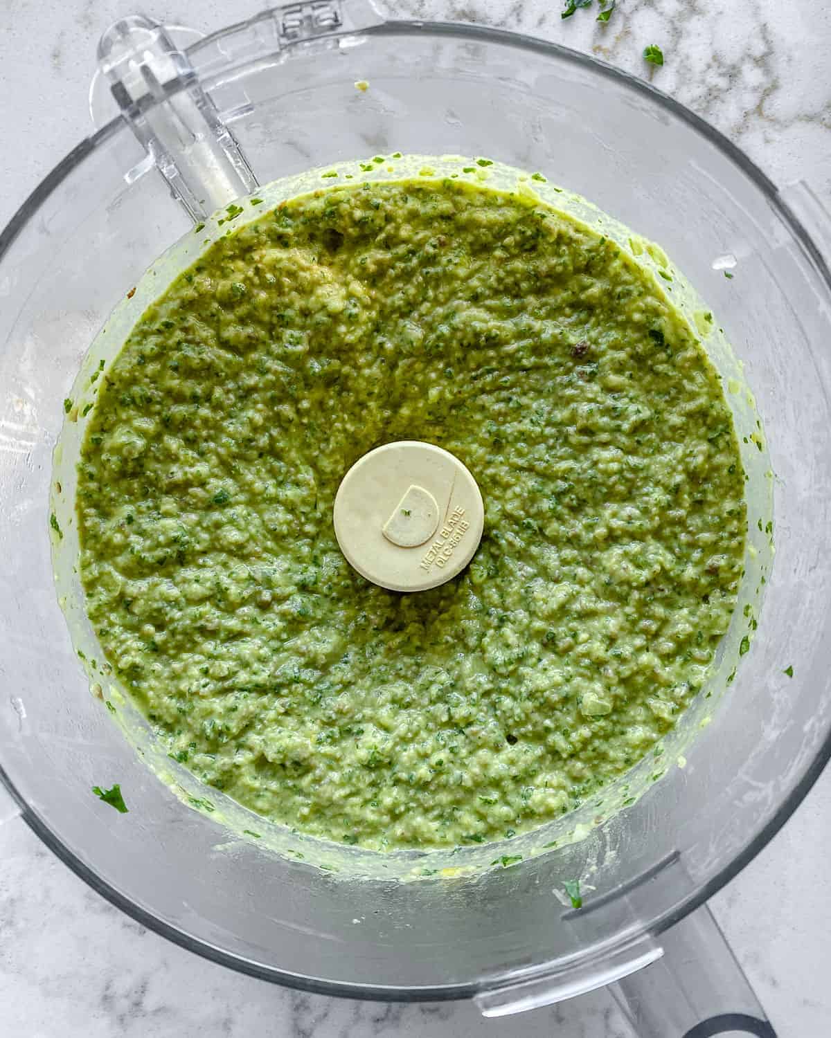 process of post blended ingredients in food processor for Red Lentil Meatballs