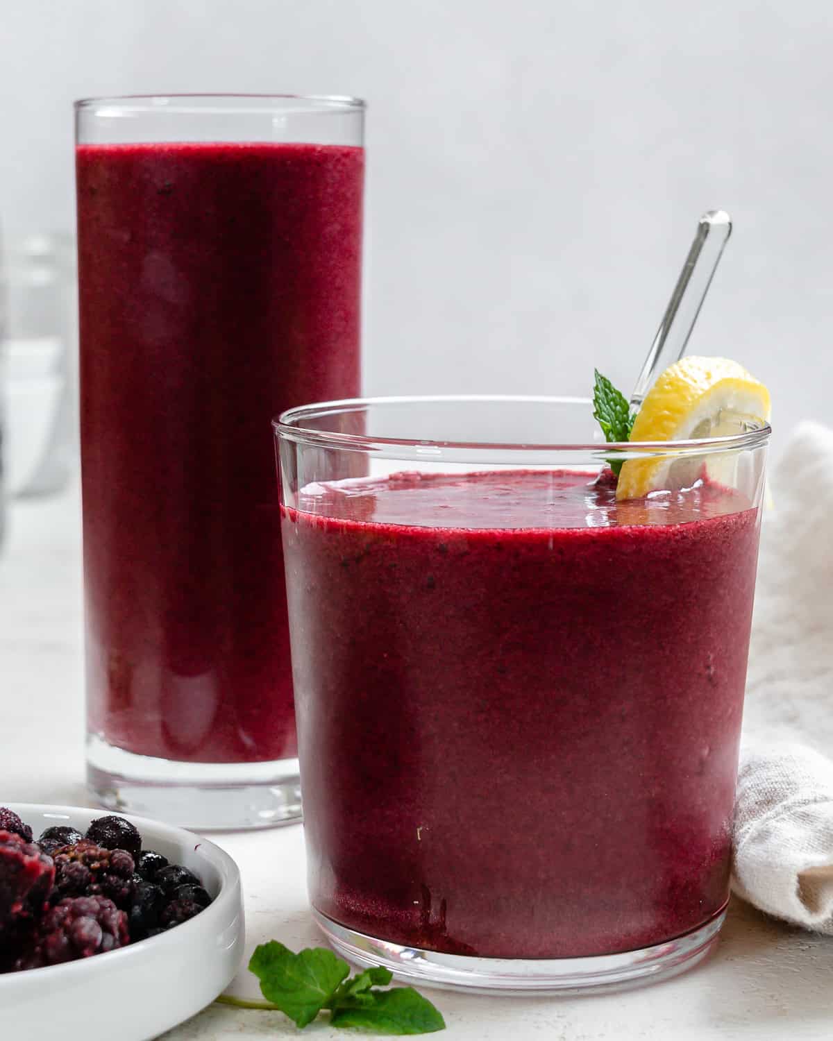 completed Mixed Berry Smoothie in a glass