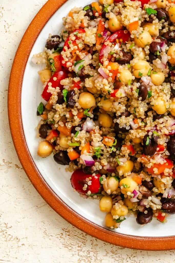Completed Southwest Quinoa Salad on a plate.