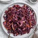 completed Sautéed Red Cabbage [4 Ways] on a plate