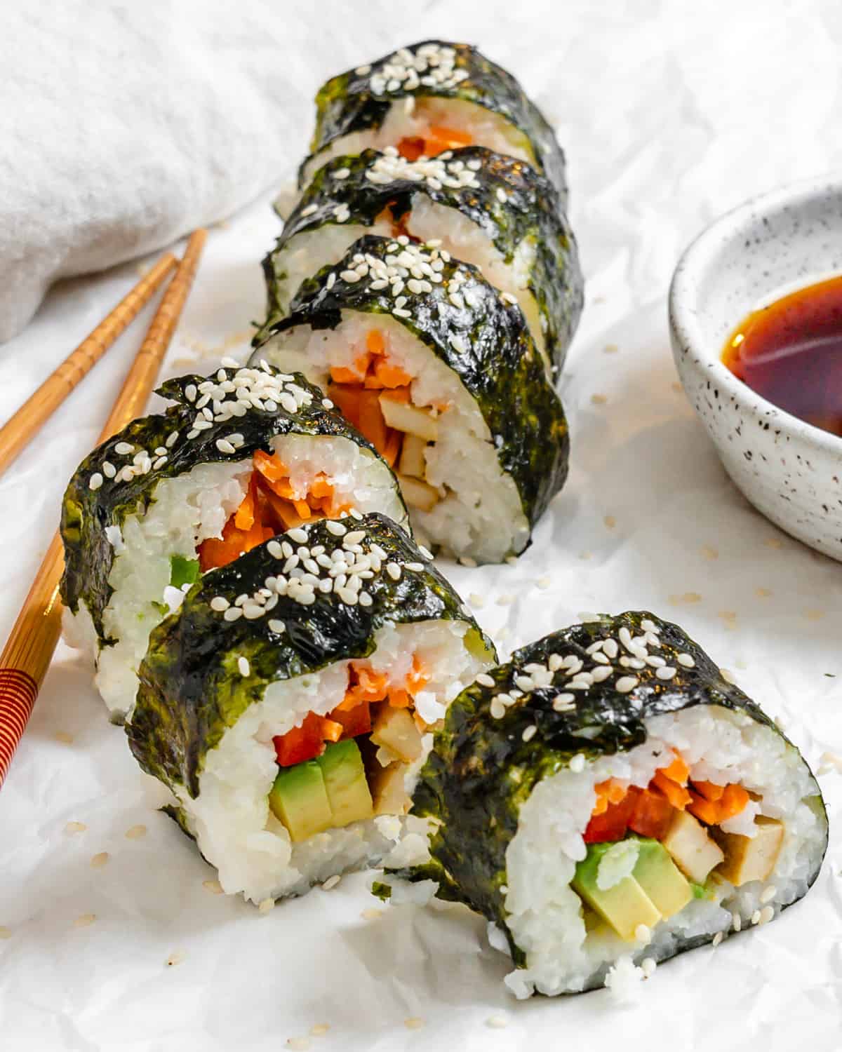 Rainbow Veggie Sushi Rolls