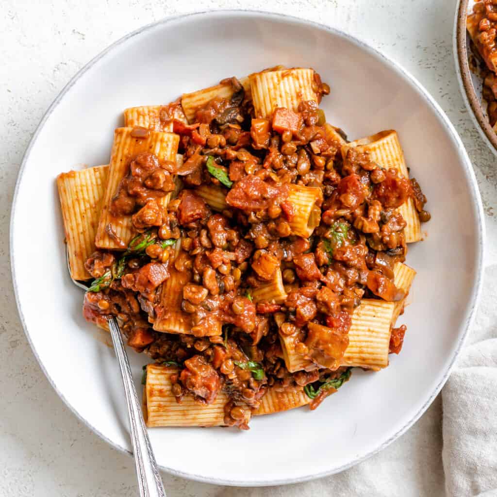 Vegan Lentil Bolognese - Plant-Based on a Budget