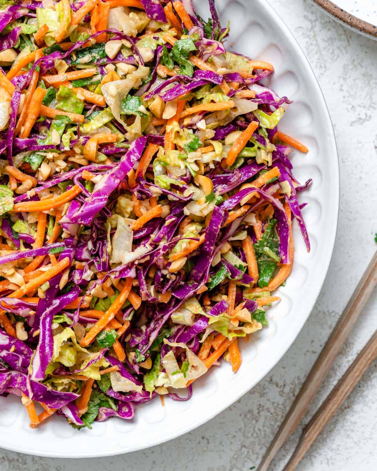 Chopped Salad with Sriracha Tofu & Peanut Dressing