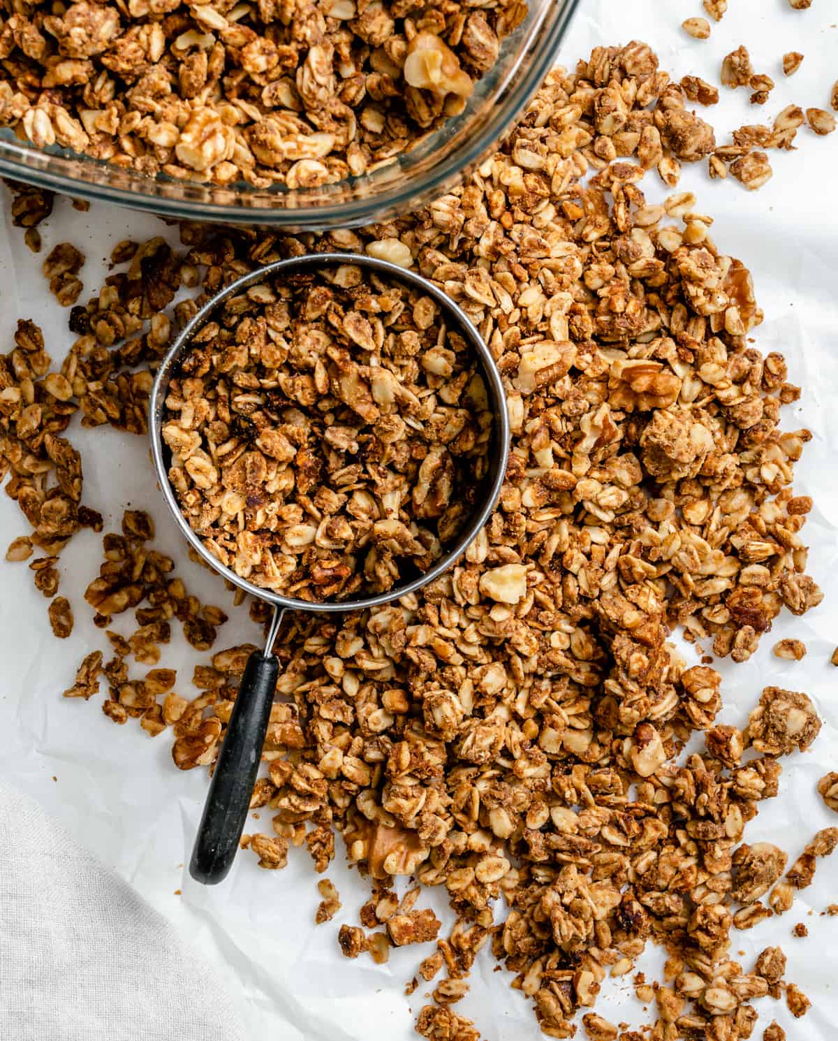 completed Easy Peanut Butter Granola against a white background