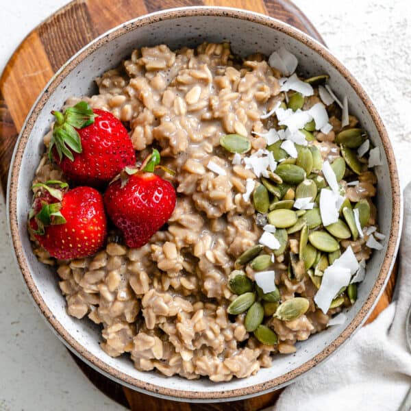 Easy Coffee Oatmeal PlantBased on a Budget