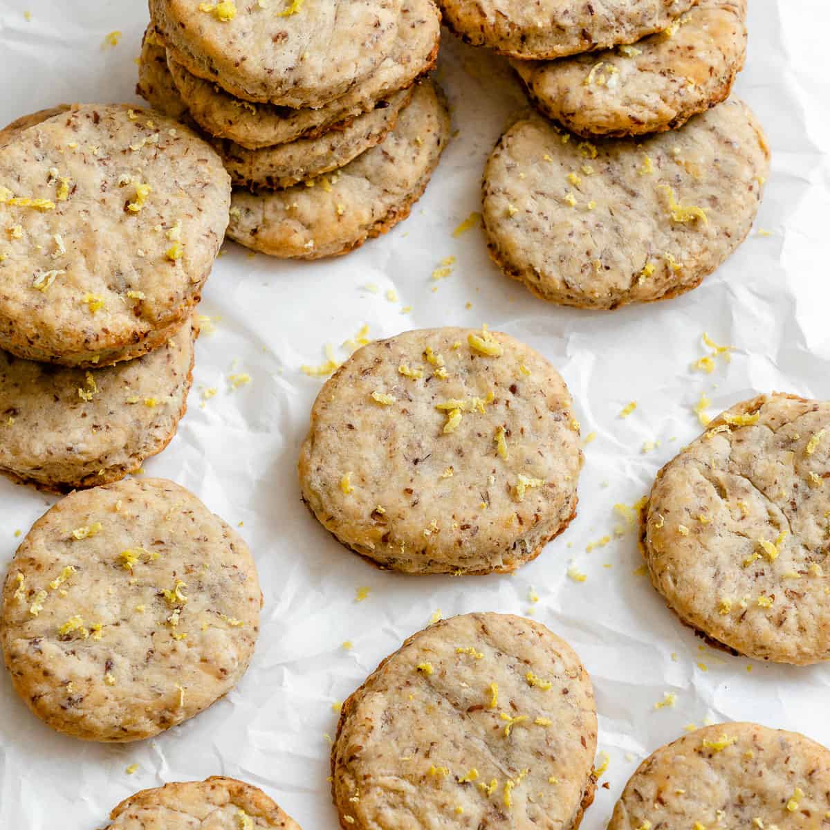Vegan Lemon Shortbread Cookies