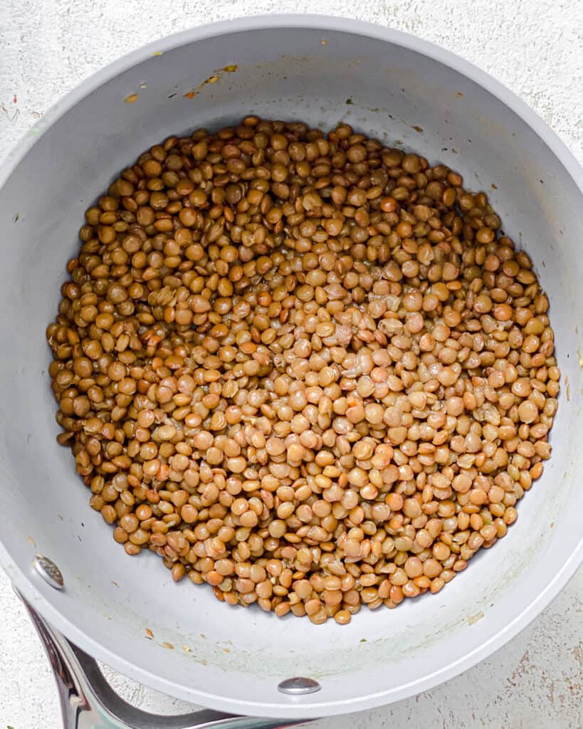 close up of lentils in bowl