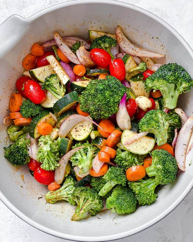 vegetables shown in a bowl