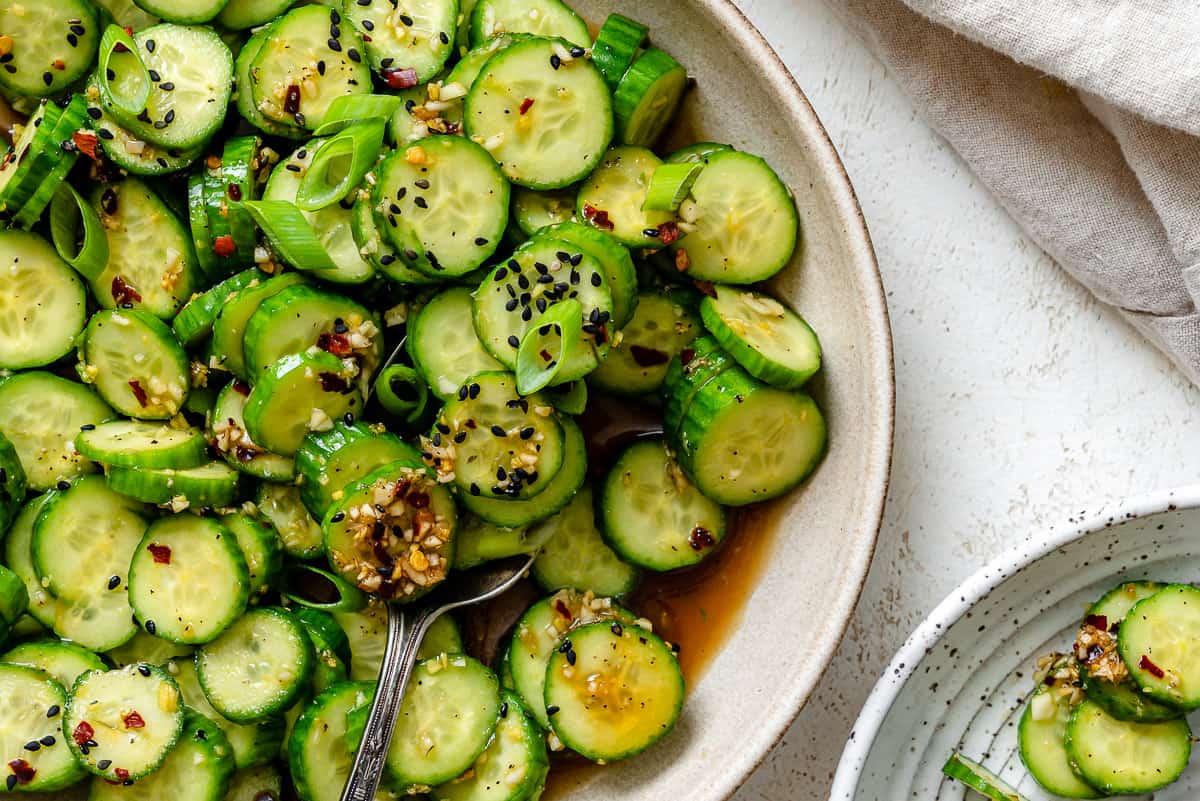 Spicy Cucumber Salad Plant Based On A Budget Karinokada 7239