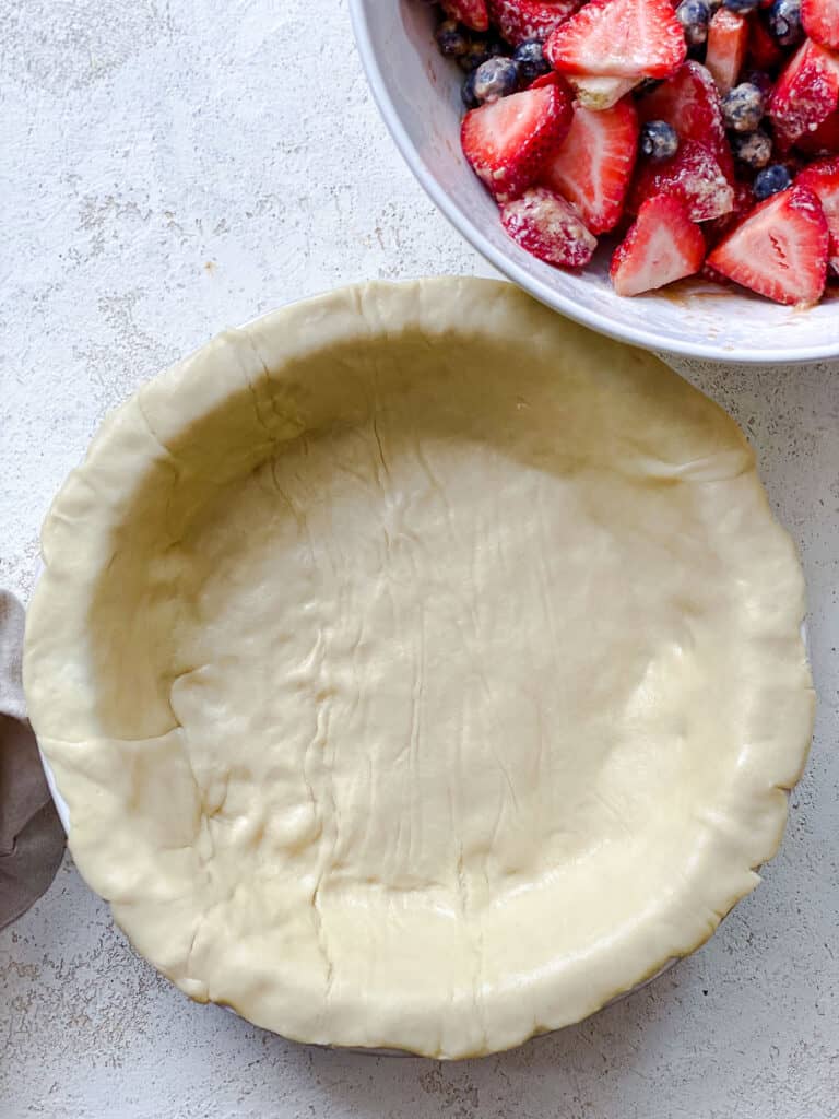pie crust alongside filling mixure