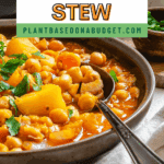 Pin for Easy Chickpea Stew.