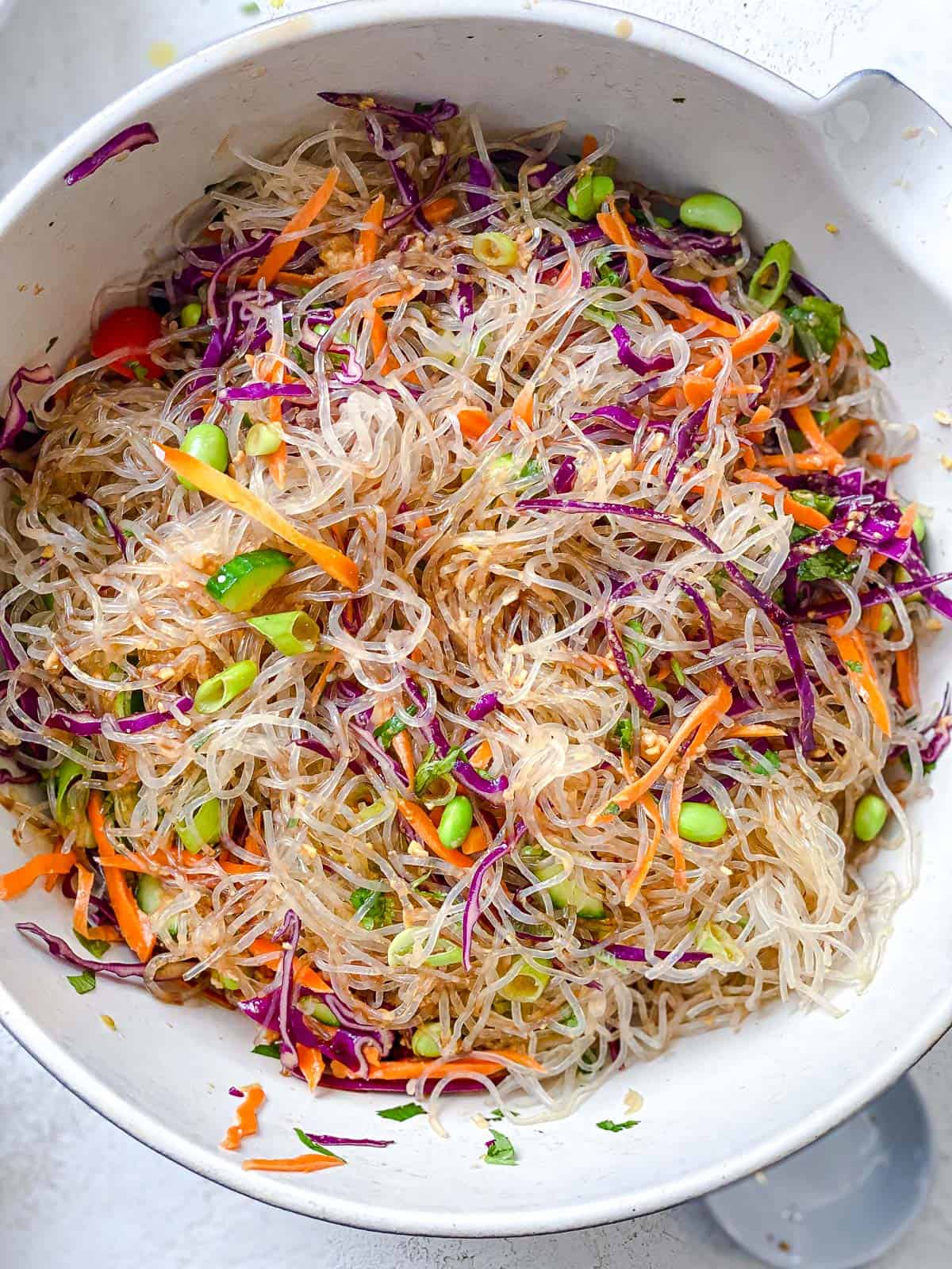 Peanut Noodle Salad [Glass Noodle Salad] PlantBased on a Budget