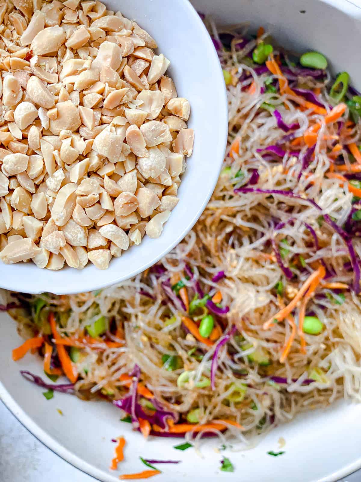 Peanut Noodle Salad [Glass Noodle Salad] PlantBased on a Budget