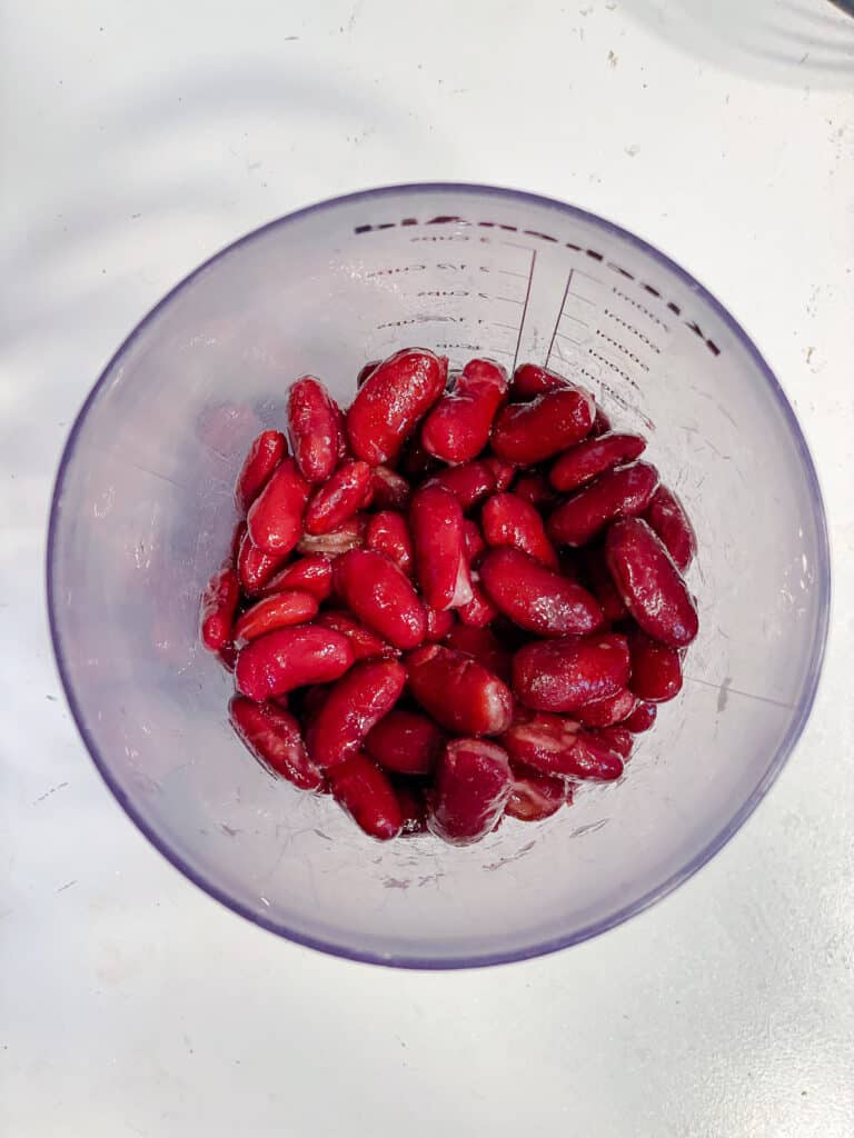kidney beans in a food processor