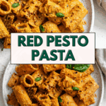 Pin for Red Pesto Pasta.
