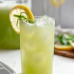 completed Cucumber Lemonade in a glass