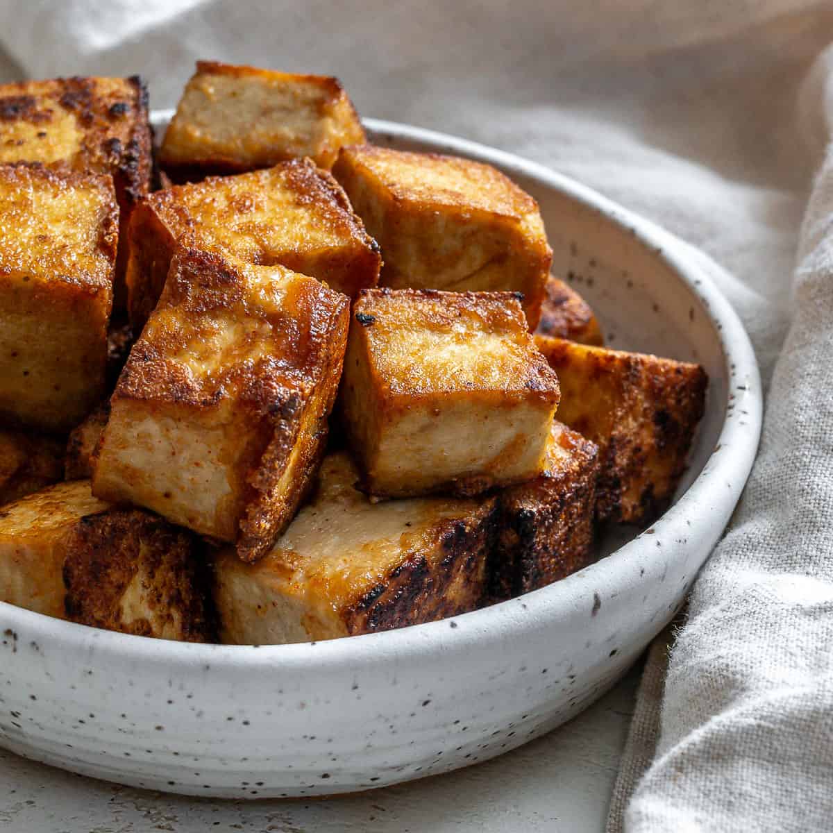 Quick Crispy Pan Fried Tofu