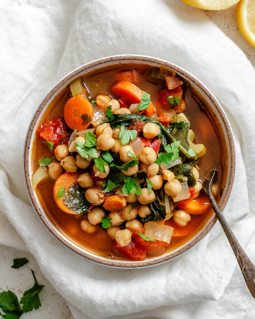 Easy Garbanzo Bean Soup [Stove, Instant Pot, Crockpot] PlantBased on