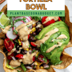 Pin for Crispy Baked Tortilla Bowls.