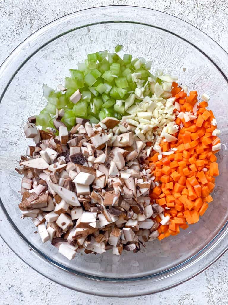 sliced veggies in a bowl