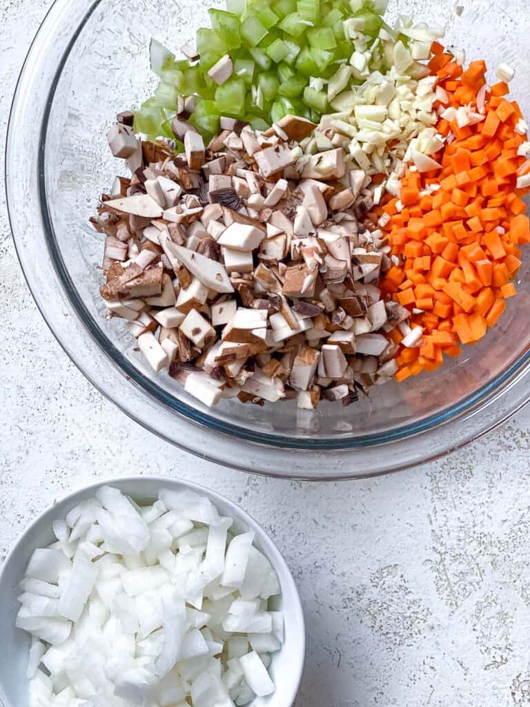 sliced veggies in a bowl