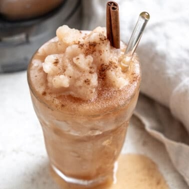 completed Apple Cider Slushie in cup