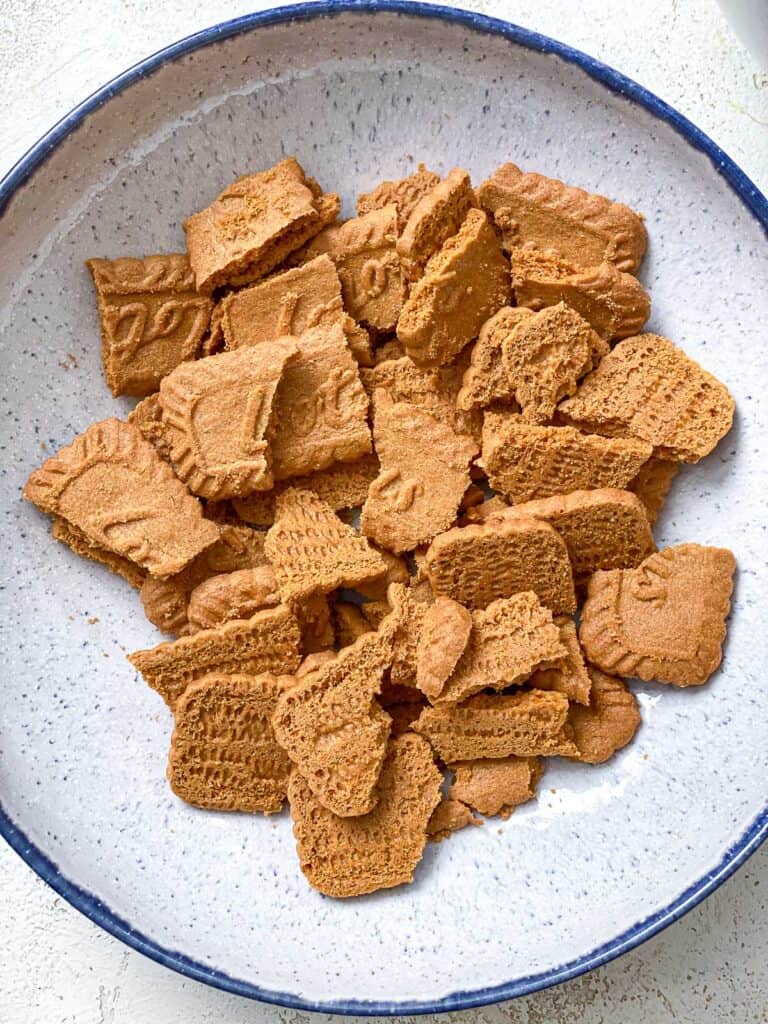 biscoff pieces on a plate