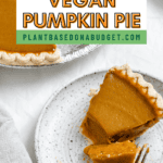 pin for easy vegan pumpkin pie