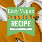 pin for easy vegan pumpkin pie