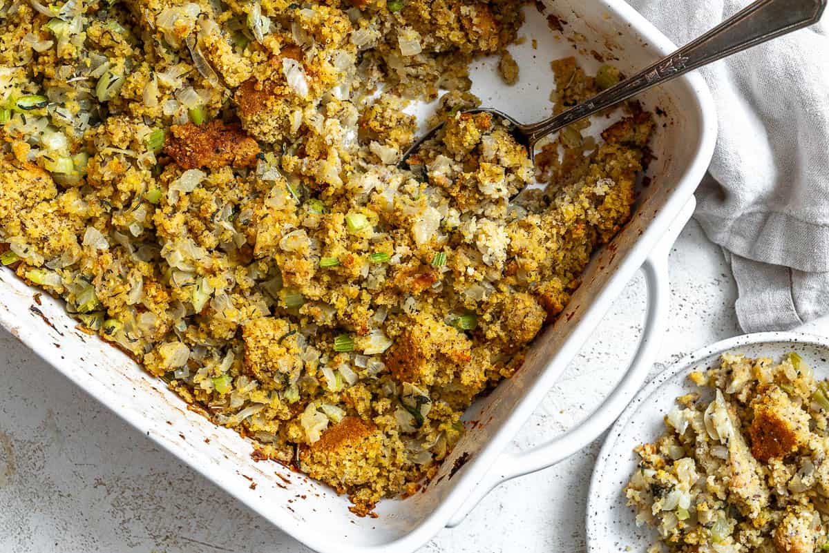 Easy Cornbread Stuffing - Plant-Based on a Budget