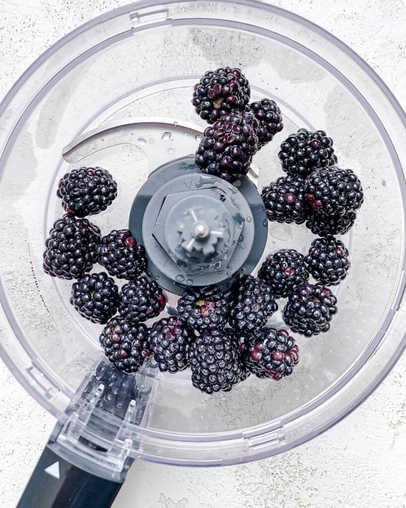 blackberries in a food processor