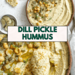 Pin for Dill Pickle Hummus.