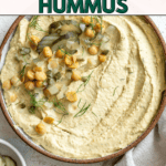 Pin for Dill Pickle Hummus.