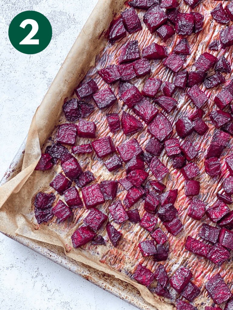 post roasted beets on baking tray