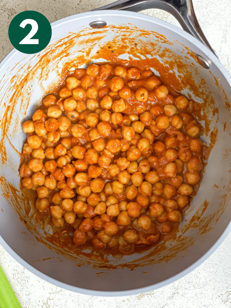 process s،t of cooking chickpeas in ،