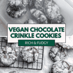 pin for Vegan Chocolate Crinkle Cookies