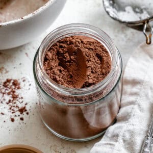 completed Vegan Hot Chocolate in a storage container