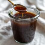 completed Easy Vegan Teriyaki Sauce in jar