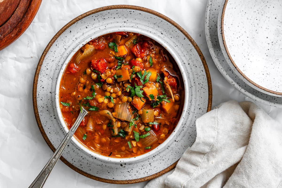 Spicy Lentil Soup PlantBased on a Budget