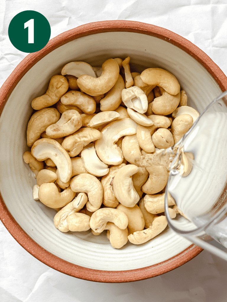 process s،t of adding water to cashews