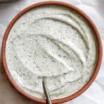 completed Vegan Caesar Dressing in a bowl