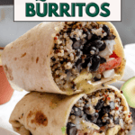 pin for Quinoa Black Bean Burritos