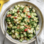 completed Apple Cucumber Salad in a bowl