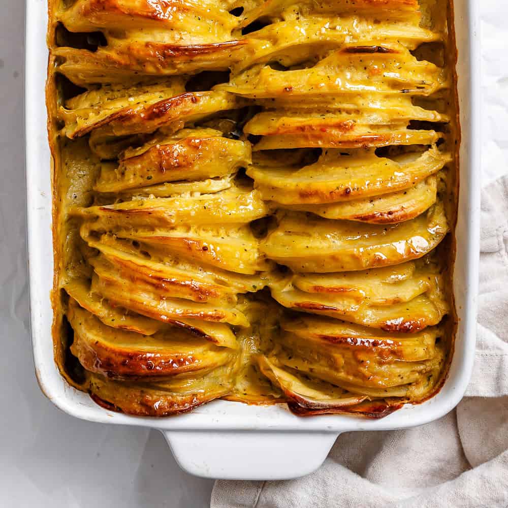 Vegan Scalloped Potatoes - Plant-Based on a Budget
