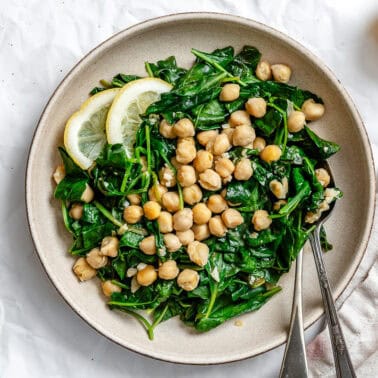 completed Kale Garbanzo Bean Salad plated