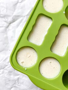 process shot showing popsicles in molds