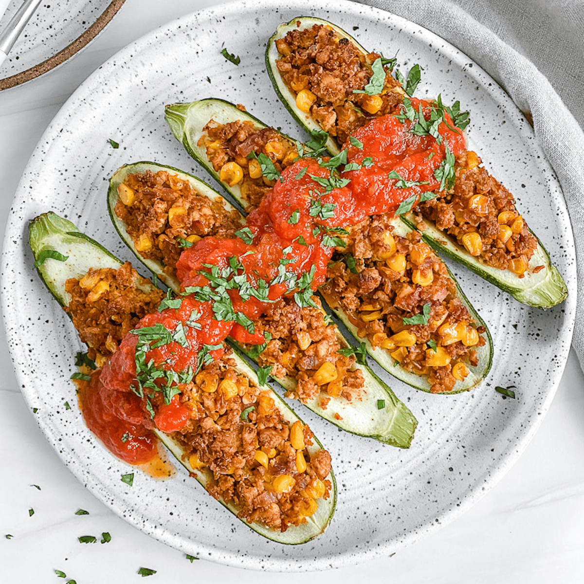 Vegan Zucchini Boats