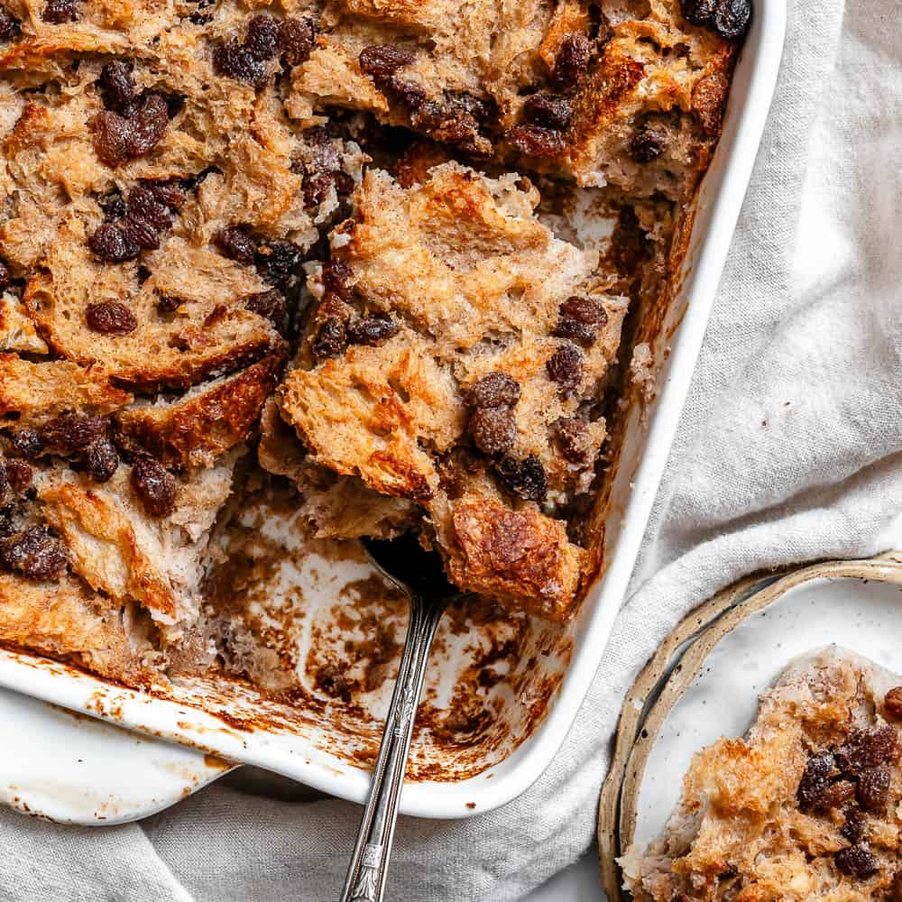 Vegan Bread Pudding (Shockingly Easy!)